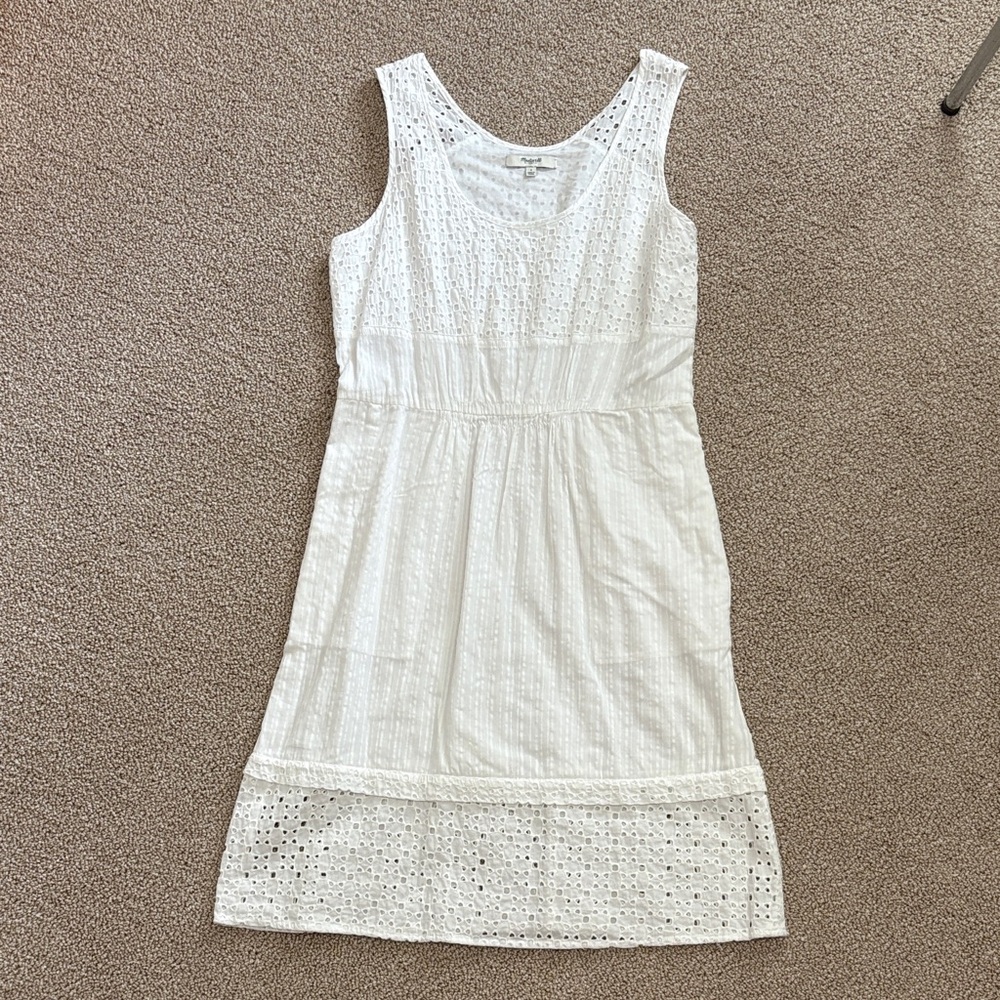 Madewell White Eyelet Mini Dress